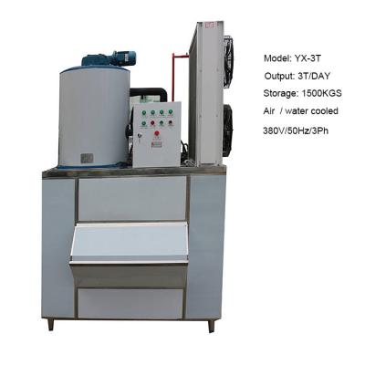 중국 상업적인 민물읜 3000KGS PLC 박편빙 기계 판매용