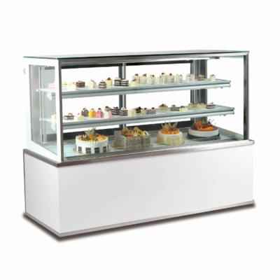 China Fan Cooling 220V Transparent Bakery Display Fridge for sale