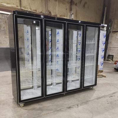 China Bilaterale 2500 Liter 4 Compressor van de Koelkast de Verre Copeland van de Glasdeur Te koop