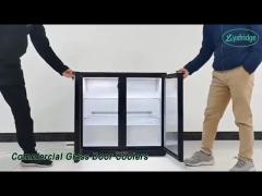 Swing Door Commercial Glass Door Coolers 208L 190W Fan Cooling