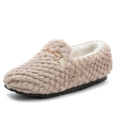 China Fashion trend shoes women's fur slippers wholesale indoor leisure home shoes woolen warm shoes for sale