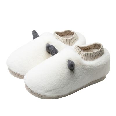 China New Style Women's Fashion Trend Warm Thick Unique Wool Fur Slippers Anti-Skid Slides for sale