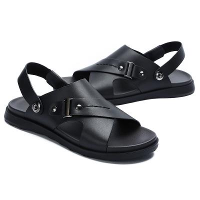 China Breathable Sandal Men Shoes Sandals Genuine Leather Shoes And Fashionable Slippers for sale