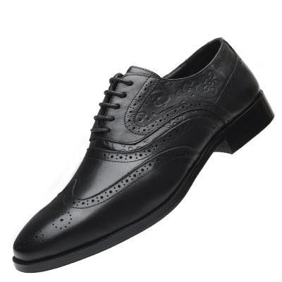 China Anti-odor brogue men smart shoes genuine leather formal shoes business occasion shoes for sale