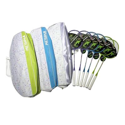 China Eastic & Custom cheap durable promotional wholesale iron badminton racket set playing badminton racket set for sale