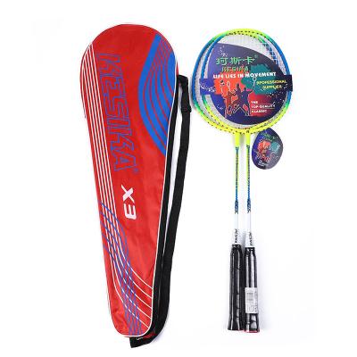 China Eastic & Hot Selling Different Color Durable Customized Logo Alloy Badminton Racket Wholesale High Quality Iron for sale