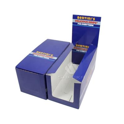 China Reused Materials Logo Small Shipper Display Box Custom Made, Ready Shelf Packing Box Display, Dox Perforated Display for sale