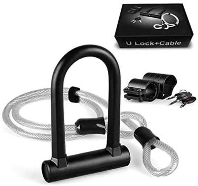 China High Safety Bike Smart U Lock Cable Bar Lock Silicone Combination Sleeve Bike Locks for sale