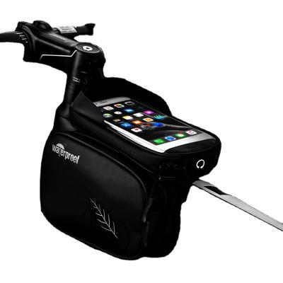 China Bicycle Bag Touch Screen Saddle Bag Neutral Waterproof Mountain Bike Front Beam Bag for sale