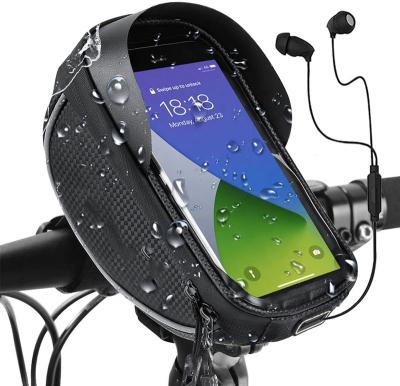 China Waterproof Bicycle Phone Holder Bag, Waterproof Bicycle Phone Front Chassis Tube Handlebar Top Bag for sale