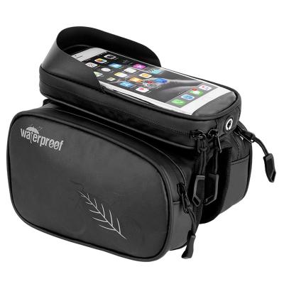 China Bicycle Bag Touch Screen Saddle Bag Neutral Waterproof Mountain Bike Front Beam Bag for sale