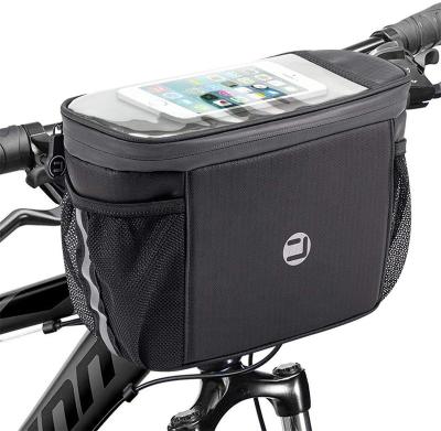 China Cooler Storage Bag Bike Front Cell Phone Bag Cooler Bag With TPU Touch Screen Insulation Bike Frame Bag for sale