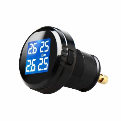 China External TPMS Cigarette Lighter For Smart LCD Display Digital Tire Pressure Monitoring System Car TPMS Security Alarm CL201 Universal for sale