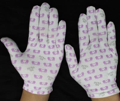 China Runway Hotel Riding Printing New Cotton Gloves Vintage Ladies SPA White Gloves for sale