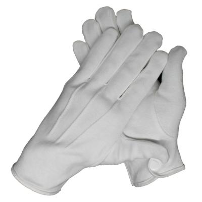 China Funeral Bulk Three Ceremonial White Nylon Stripes Parade Gloves White Cotton Cotton Gloves For Ceremony for sale