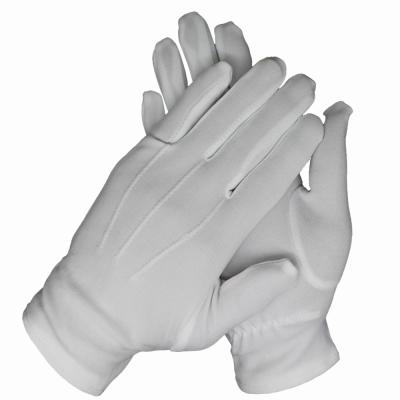 China Soft Comfortable Ceremony Funeral White Nylon Gloves For Formal Guard Parade Police Tuxedo Costume for sale