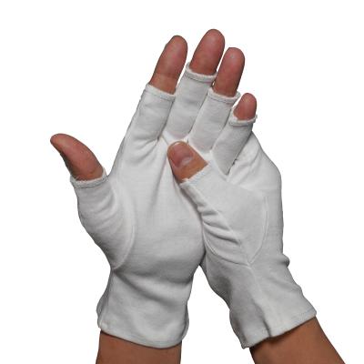 China 5017 Women Sun Cotton Workout Gloves Fingerless UV Protection for sale