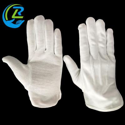 China PVC 5017 Dots 100% Cotton White Lady Anti Slip Training Gloves for sale