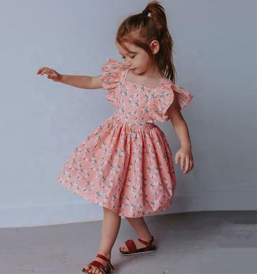 China Wholesale Washable Infant New Arrivals Children's Boho Dresses Floral Print Clothing Sweet Baby Bridesmaids for sale