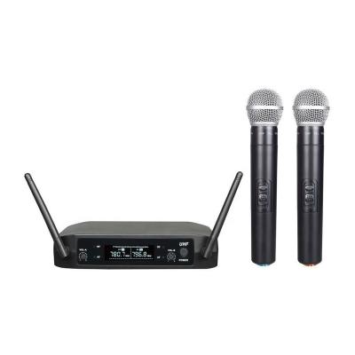 China Handheld Professional UHF Microphone Price UHF Microphone Karaoke Radio Two Popular Cheap High Quality Wireless for sale