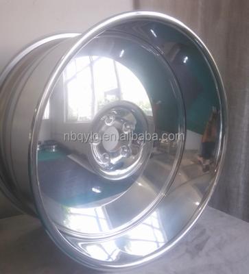 China Aluminum Polish Mirror Lip Polish Center 3 Pcs Forged Alloy Wheel for sale