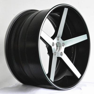 China Three piece forged aluminum wheel with two color finish for sale