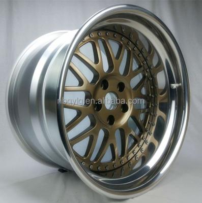 China Step Aluminum Lip 3 Piece Forged Wheel for sale