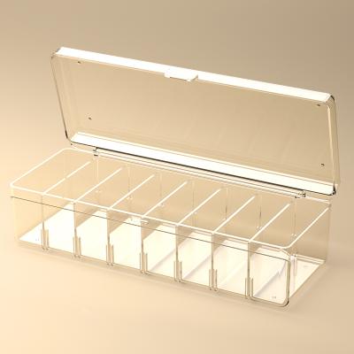 China Custom portable clear rectangle cable waterproof desktop transparent date line wholesale viable storage box for sale