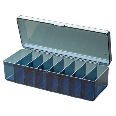 China Good Quality Viable Clear Plastic Jewelry Organizer Date Line Storage Box With Lid for sale