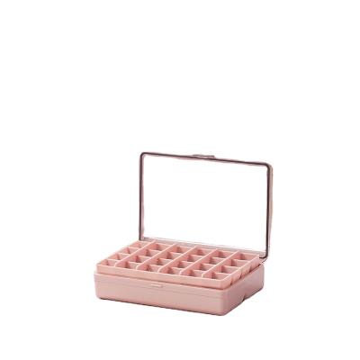 China Good Quality Clear Plastic Cosmetic and Jewelry Storage Compartments Lace Detachable Jewelry Storage Packing Box for sale