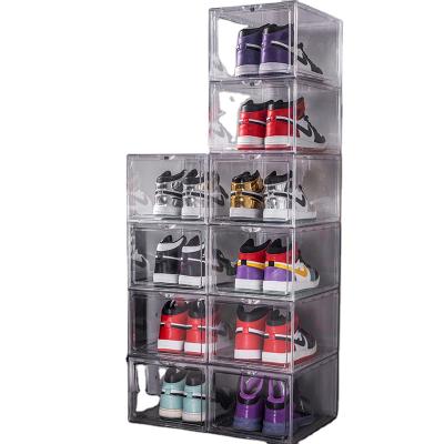 China Good Quality Viable Custom Clear Plastic Acrylic Shoe Storage Box Organizer For Display for sale