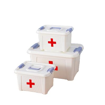 China Sustainable Custom Household Travel Plastic Storage Container Kit Medical Box Chest First Aid for sale