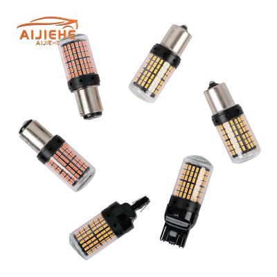 China Automobile Lamp 12V T20 S25 1156 1157 3014 144SMD LED Bulb Canbus LED Turn Signal Lights No Error Fog Lights for sale