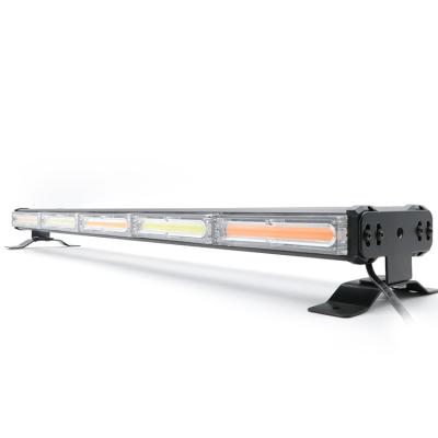 China Amber White Red Blue 120W AUTOMATIC COB LED Dual Side Hazard Emergency Warning CAR Strobe Light Bar for sale