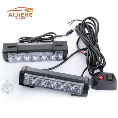 China Universal Waterproof Automobile 6 LED 12V LED Car and Motorcycle One Flash Warning Strobe for Two LED Warning Lights for sale