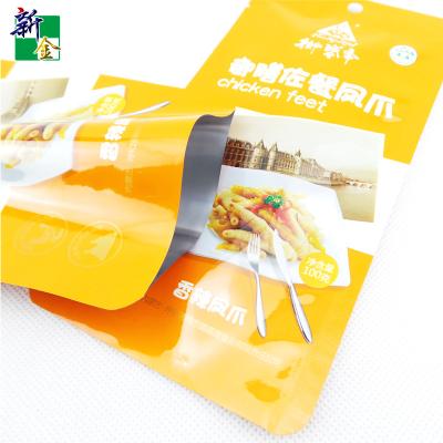 China Aluminum Foil Manufacturing Customized Chicken Feet Barrier Seal Three Side Retort Pouch Bag for sale