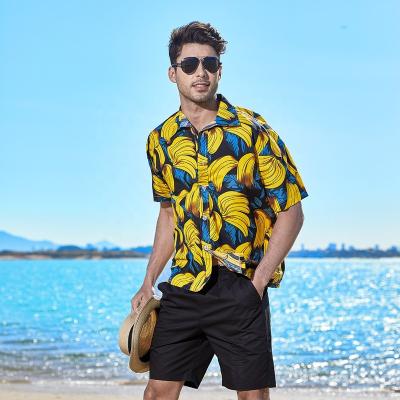 China 2022 New Design PRINT Custom Short Sleeve Breathable Printed Hawaiian Casual Shirts For Men for sale