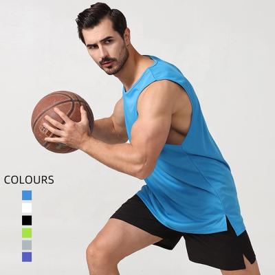 China 2022 Mens Fitness Bodybuilding Gym Mens QUICK DRY Design Logo Fitness Polyester Tank Tops Custom Made for sale