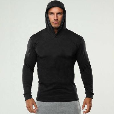 China High Quality QUICK DRY Wholesale Custom Muscle Sweatshirt Slim Fit Men's Gym Hooded Pullover Hoodie Casual Slim Fit Muscle Sweatshirt for sale