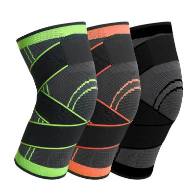 China Extremely warm non-slip/breathable black orange green color dance knee pads professional anti-collision protect thickening knit knee pads for sports for sale