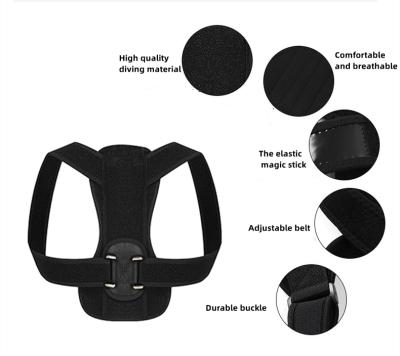 China Adjustable Breathable Neoprene /Comfortable/Elasticity Free Sample Adjustable Confidence Improved Clavicle Posture Corrector Tie Back Support Comfortable for sale