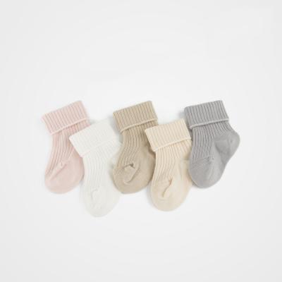 China 2021 Spring Ride Cuff Toddler Slouch Sustainable Sock Ribbed Baby Bamboo Socks for sale