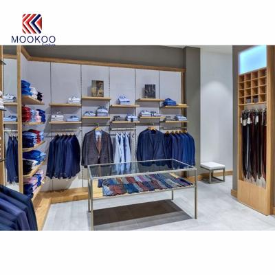 China Retail store men fashion store decoration idea clothing store furniture MOOKOO FURNITURE FITTINGS for sale