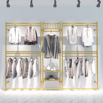 China Retail Store Fashion Clothing Store Furniture Clothing Display Stand Garment Display Racks for sale