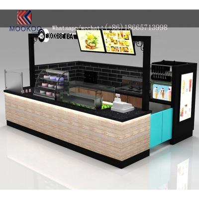 China Customized commercial retail store food display cafe kiosk for store counter design for sale