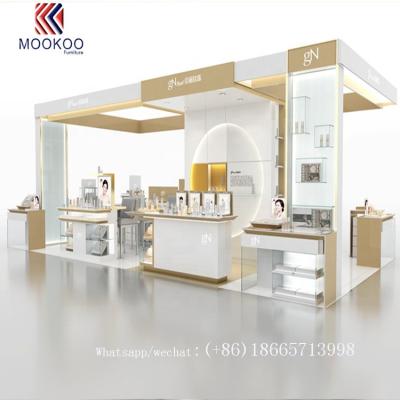 China Retail Store Pretty Mall Cosmetic Kiosk Makeup Display Rack Cosmetic Cabinet for sale