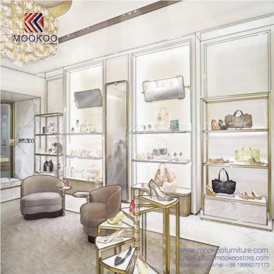 China High end luxury retail store shoes show ideas / store furniture for shoes show / ladies store store interior for sale