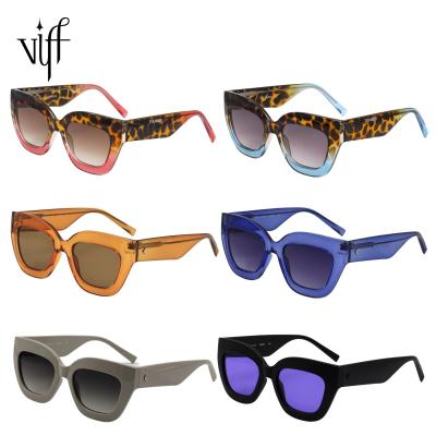 China Preminum CP Big Square Sun Glasses Women Men High Fashion Preminum CP Ladies Sunglasses Fashionable Custom Vintage VIFF HC18013 New Shading PC Sunglasses For Ladies for sale