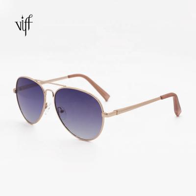 China VIFF Logo Retro Sunglasses Vintage Style HM16379 Round Metal Frame Top-shelf Aviation Sunglasses Custom Made For Women 2021 for sale