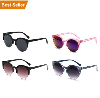 China Round Kids Shading 2021 VIFF HPK14049 Kids Shades UV400 Protection Lens Colorful Frame Round Cute Boy Girl Kids Sunglasses 2021 for sale